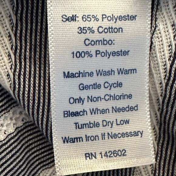 Sail To Sable Navy and White Rope Stripes Dress Size Medium NWT - Picture 9 of 10